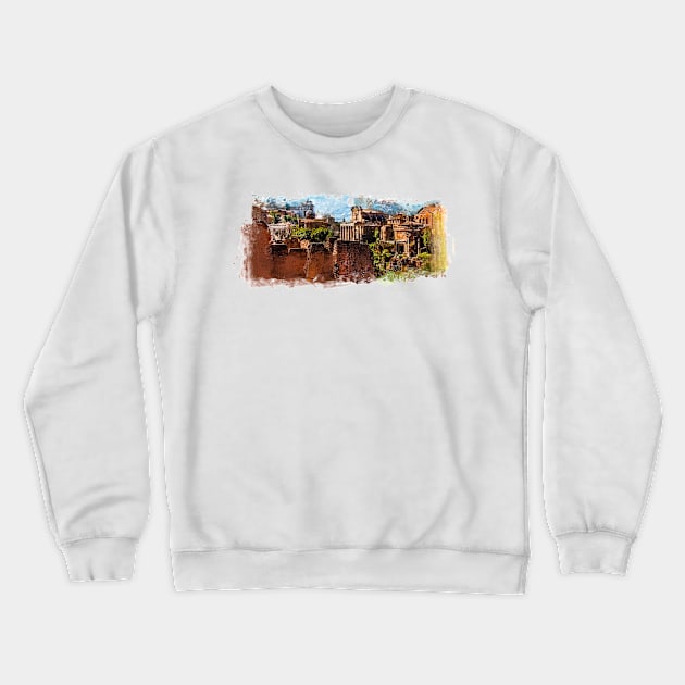 Rome city art #rome Crewneck Sweatshirt by JBJart